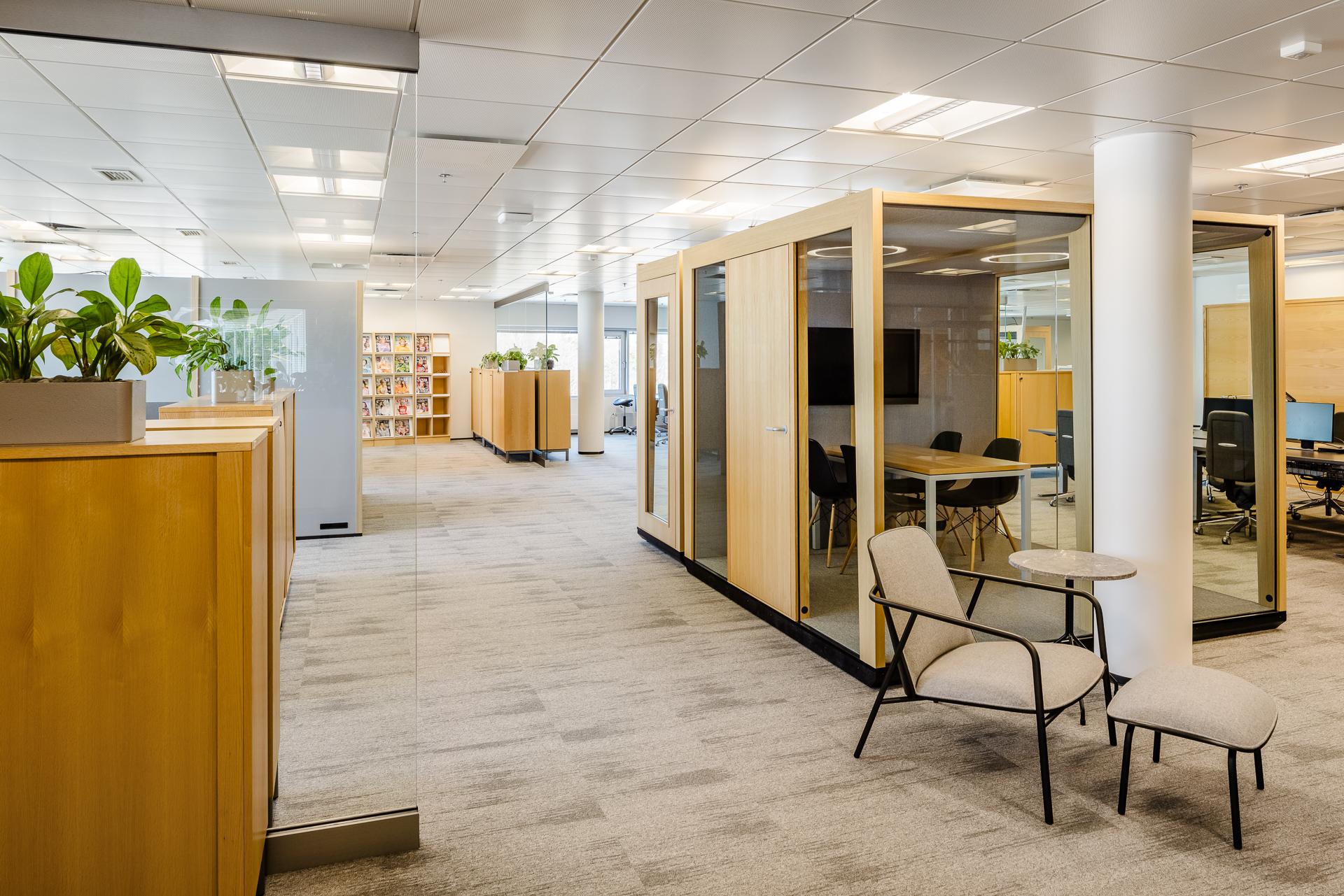 Module pods part of total office overhaul at media company A-lehdet